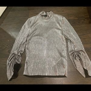 Zara Silver Top (Size Medium) (Never Been Worn)
